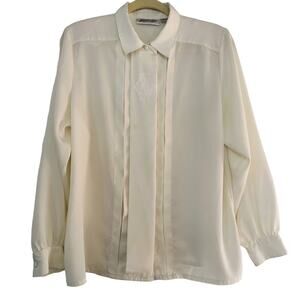 Yves St Clair Vintage Embroidered Button Down Top Regencycore Blouse